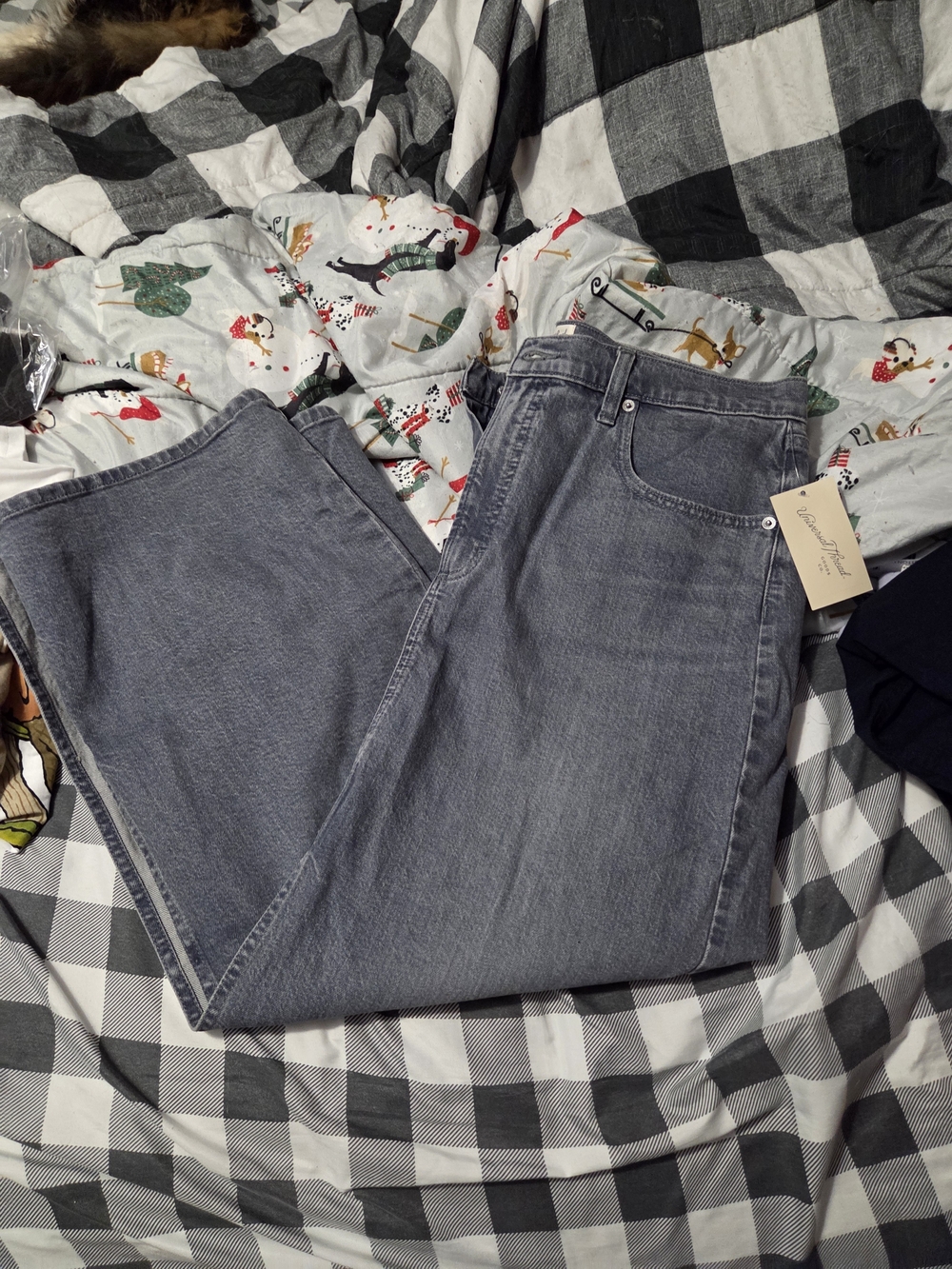 Women Jeans Gray Wide-Leg Skirt - Picture 5 of 5